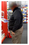 overweight man shopping